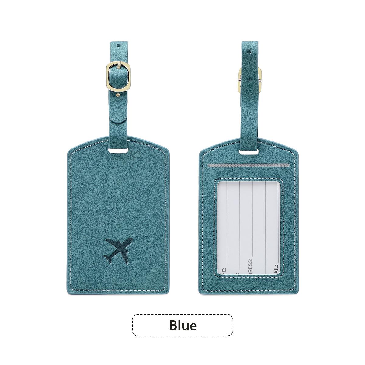 Новая багажная бирка Дорожный посадочный талон Багажная бирка Карточка с именем для защиты от потери Багажная бирка синий