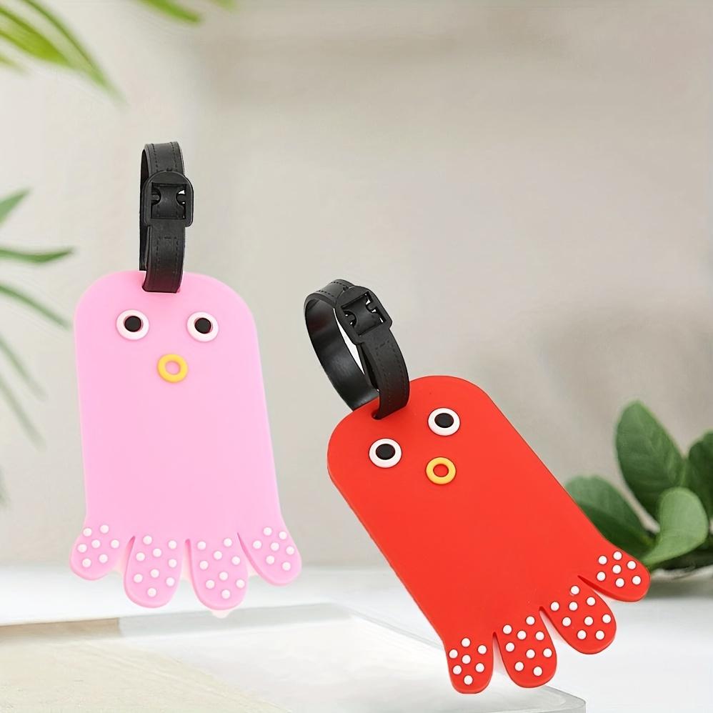 4 шт. багажная бирка ПВХ мягкая резиновая экологичная багажная бирка милый осьминог багажная бирка багажная бирка для проверки багажа