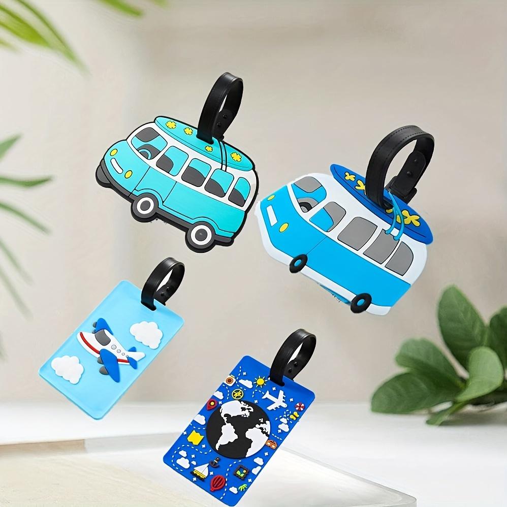 4 шт. автомобильная ПВХ мягкая пластиковая багажная бирка мультяшная багажная бирка посадочный талон карта обложка багажная подвеска